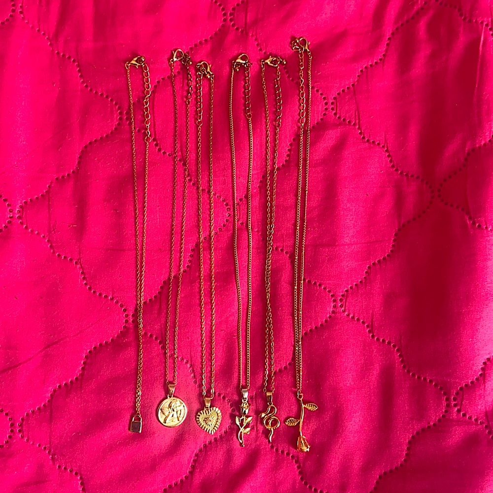 Gold necklaces